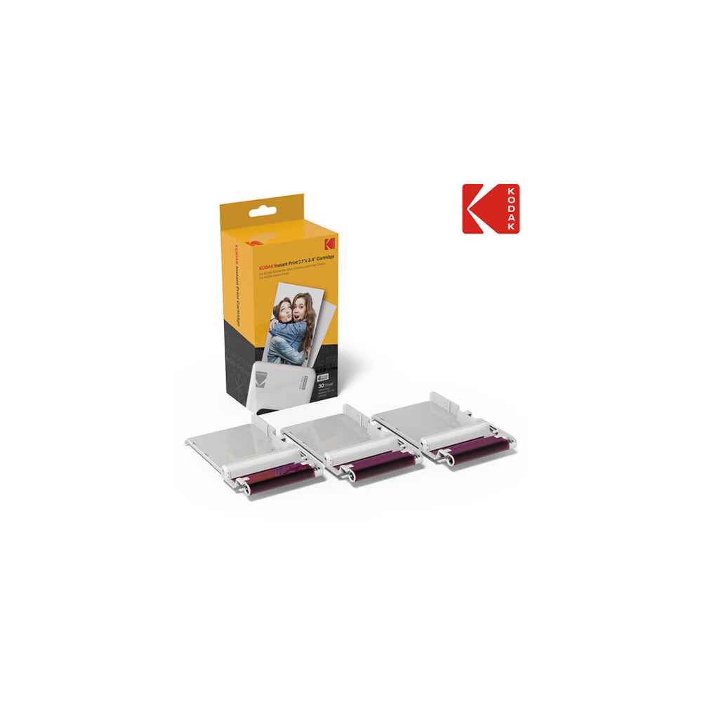 Kodak 2x3 Carta fotografica adesiva pre-tagliata Zink Premium (30 fogli)  compatibile con tutti i prodotti Kodak 2x3 Instant Print, eccetto