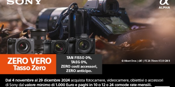 Sony Finanziamento a Tasso Zero, quello vero!