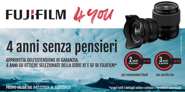 FUJIFILM 4 YOU_Estensione di garanzia a 4 anni su ottiche XF e GF